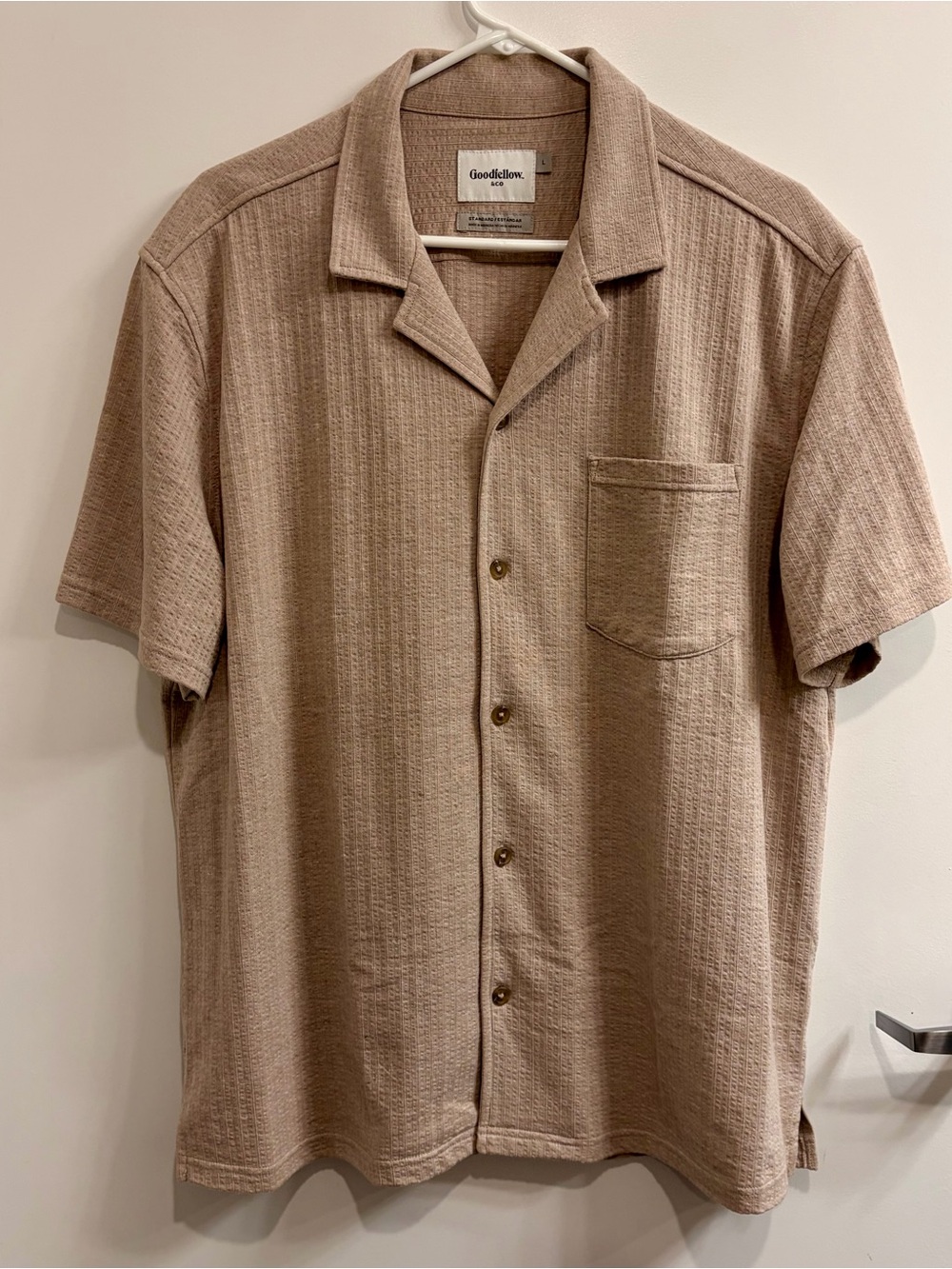 Goodfellow Men's Short Sleeve Cuban Collar Resort Shirt
